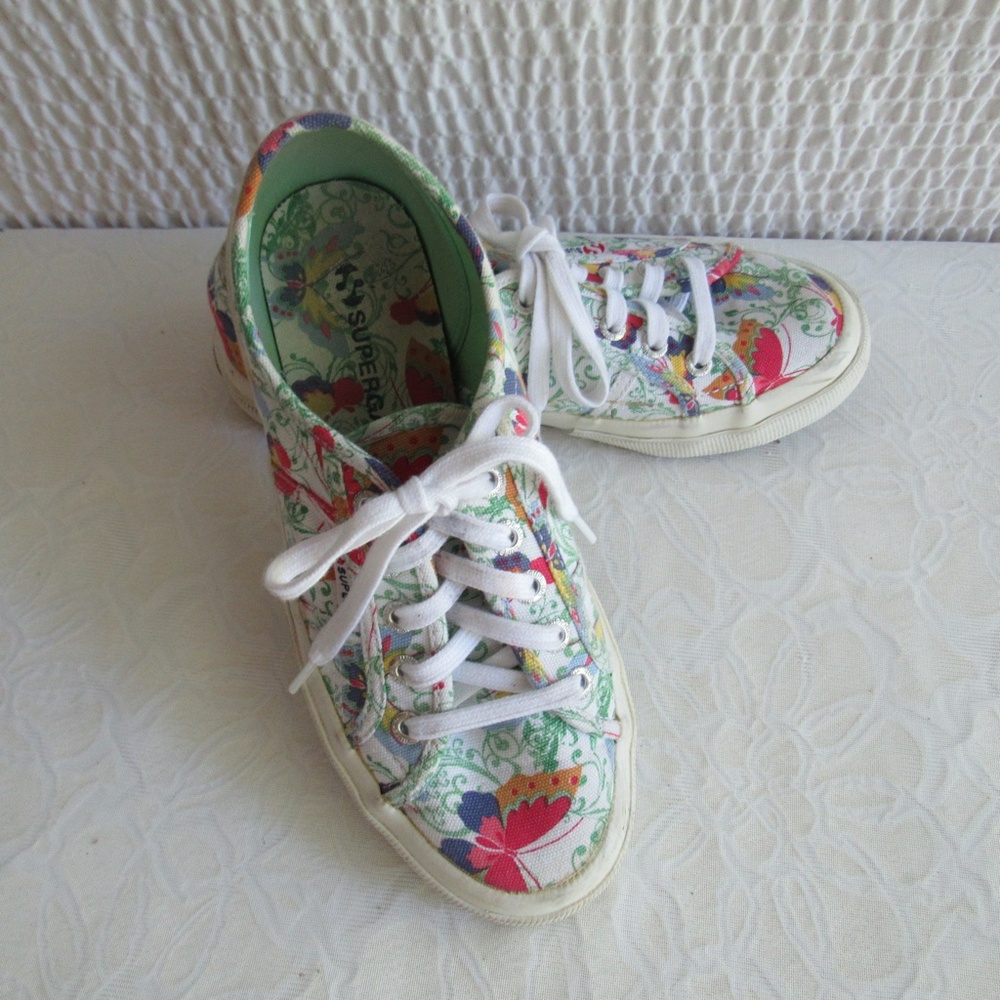 Superga Shoes Sneakers 6 US Male 7.5 Female 38 EU Canvas Butterfly